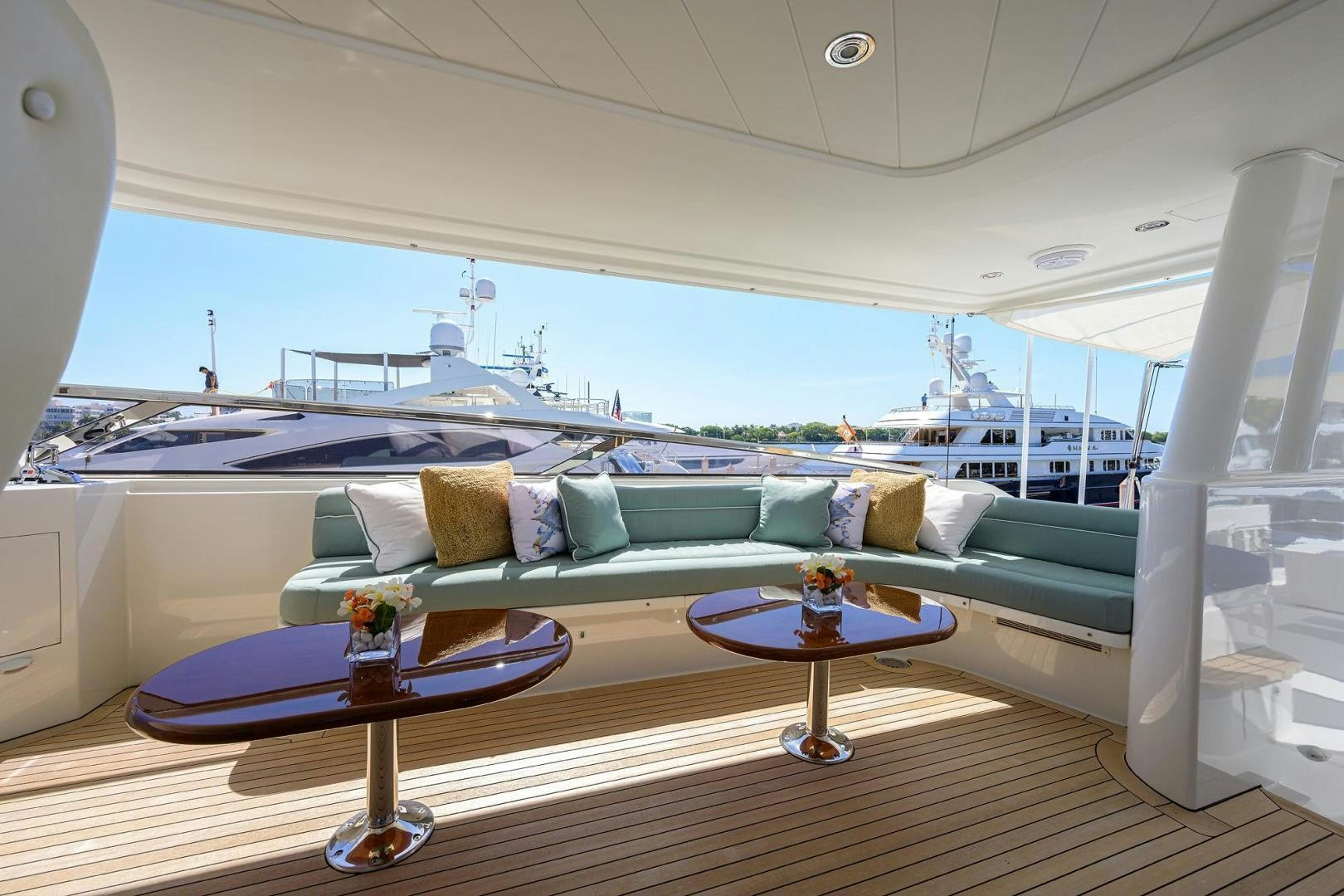 a boat on the water aboard CERCA TROVA Yacht for Sale