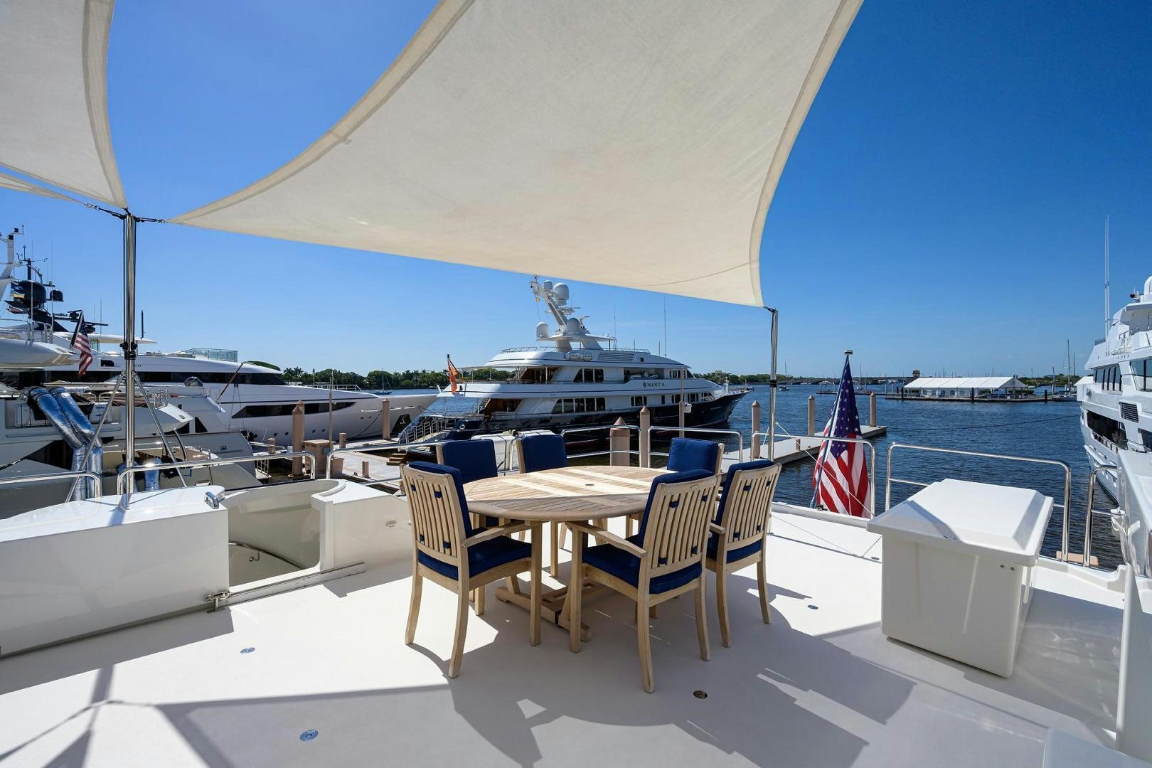 a boat on the water aboard CERCA TROVA Yacht for Sale