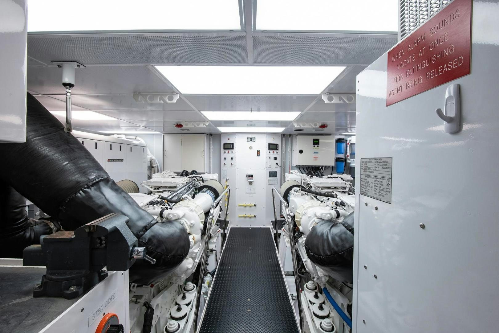 a machine inside a factory aboard CERCA TROVA Yacht for Sale