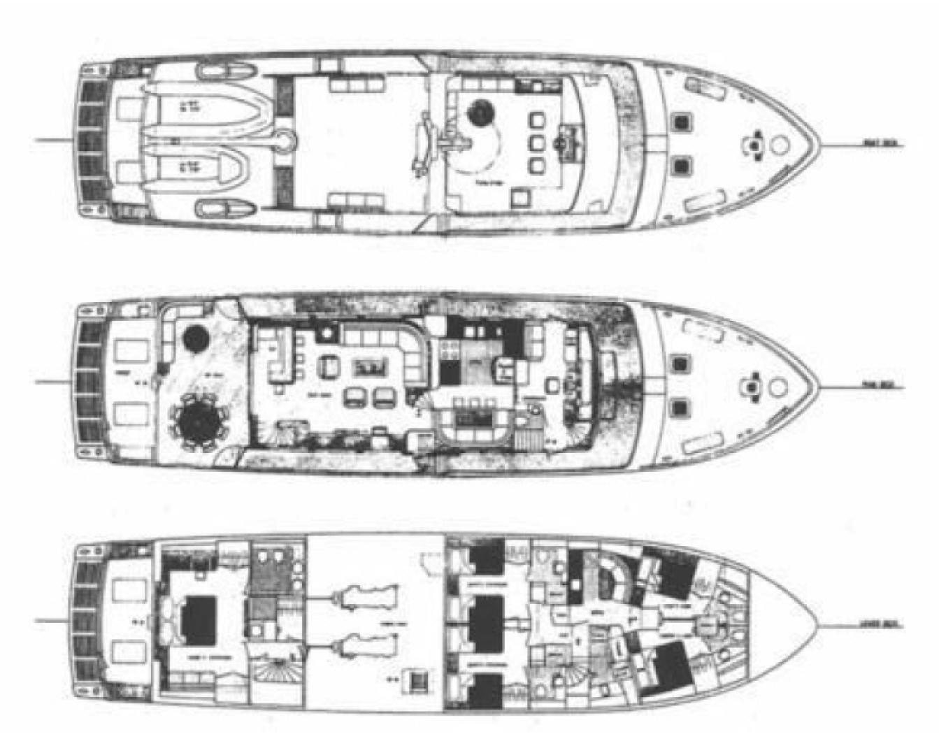 diagram, engineering drawing aboard MYU Yacht for Sale