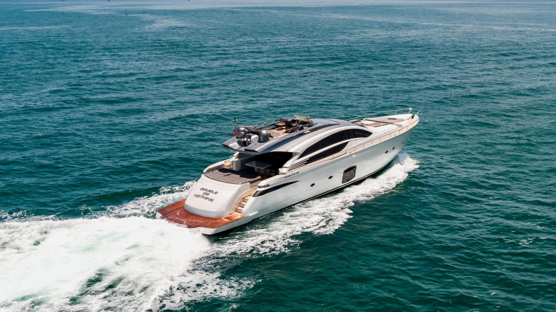a boat on the water aboard DOUBLE OR NOTHING Yacht for Sale