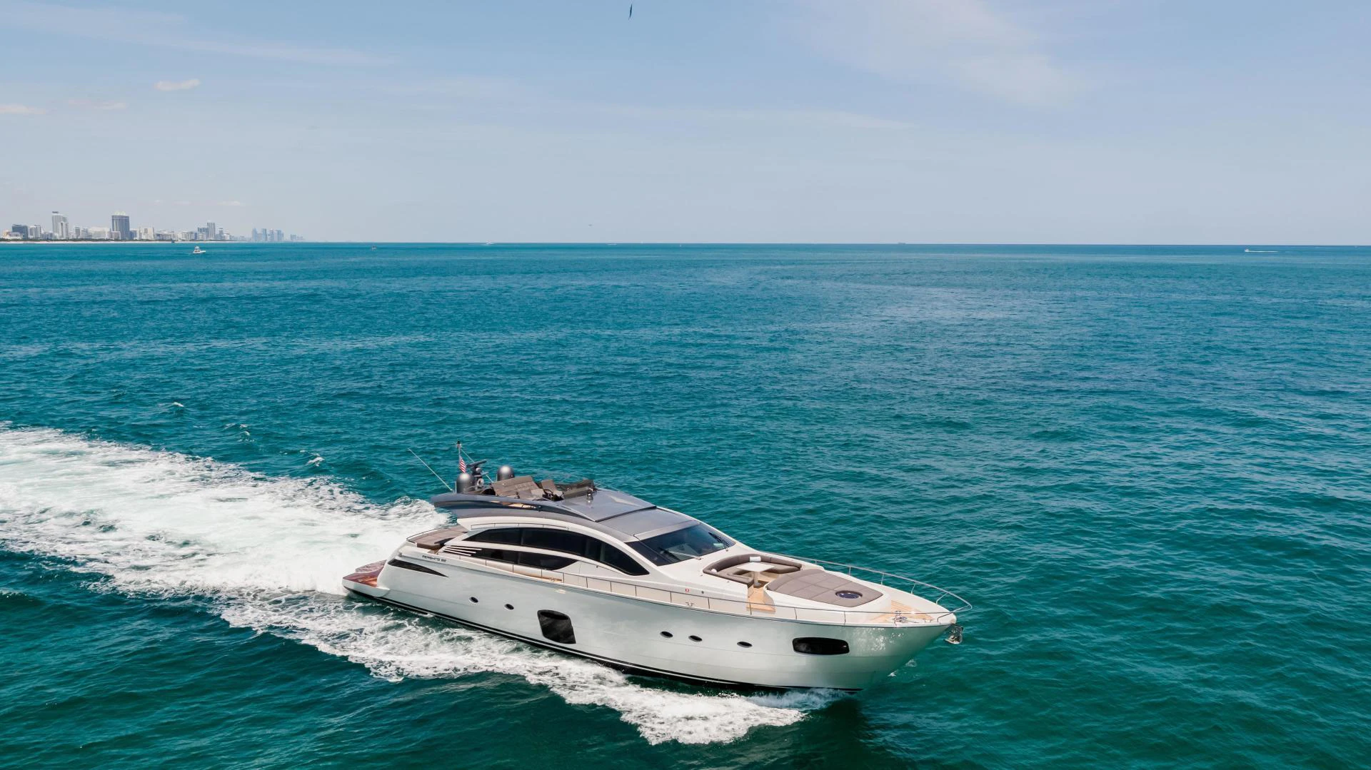 a white yacht on the water aboard DOUBLE OR NOTHING Yacht for Sale