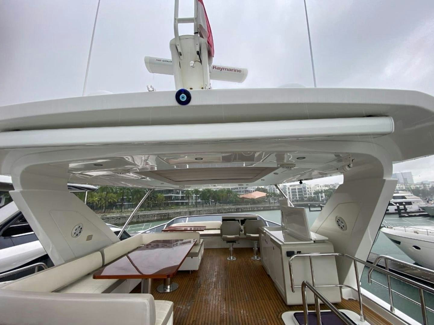 a plane on the runway aboard PASEO Yacht for Sale