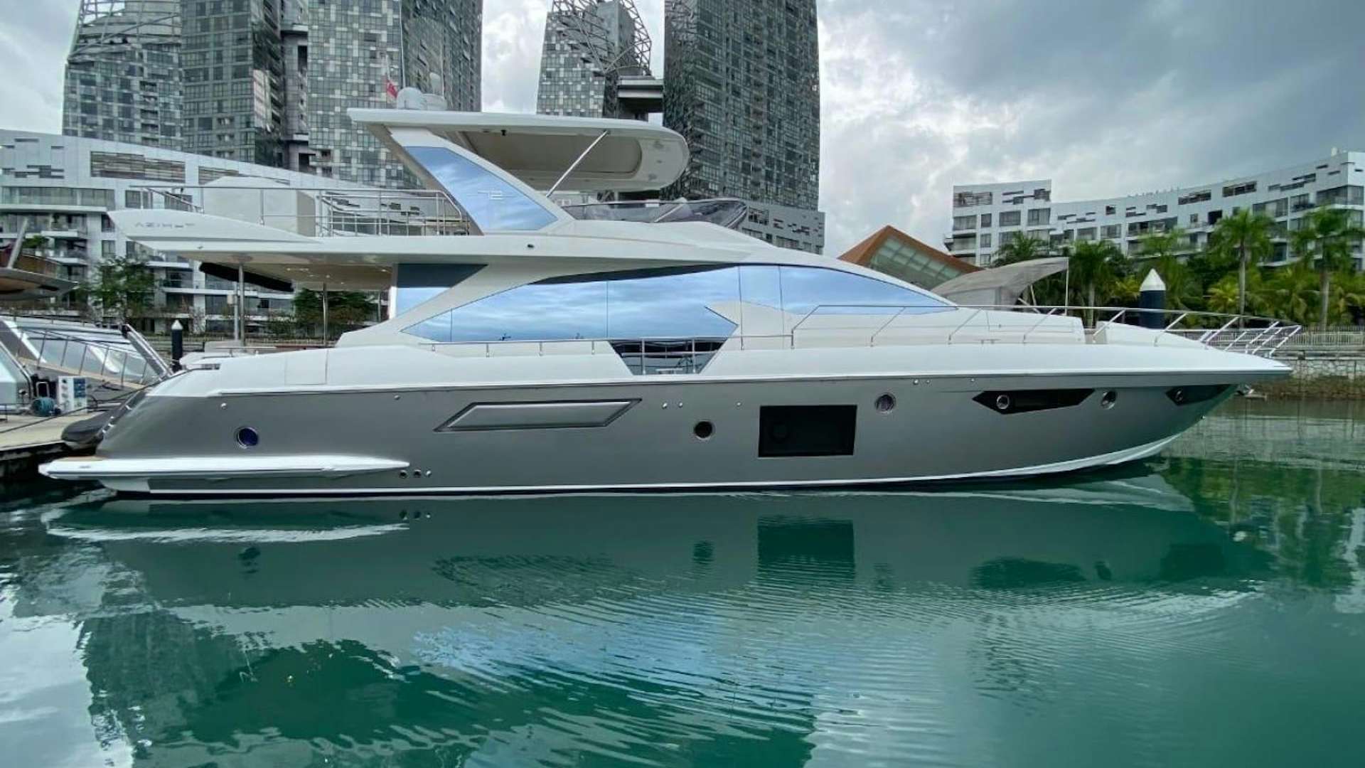 a yacht in the water aboard PASEO Yacht for Sale