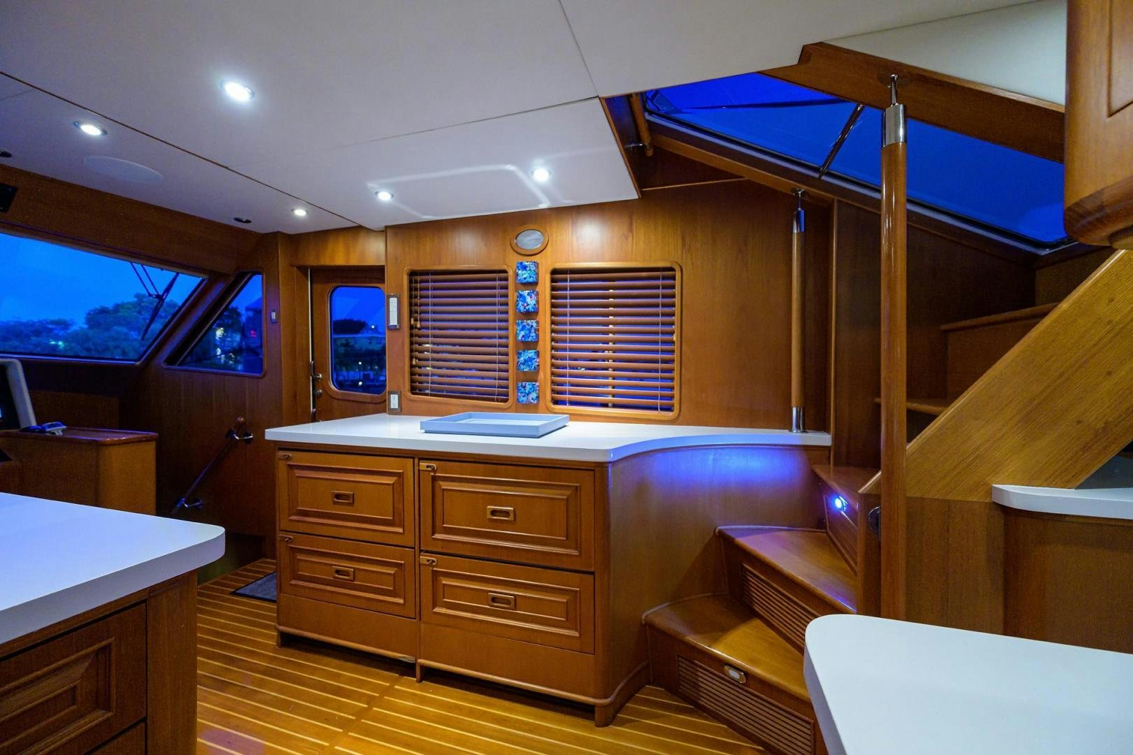 a room with a desk and a bed aboard HARD TIMES NAME RESERVED Yacht for Sale