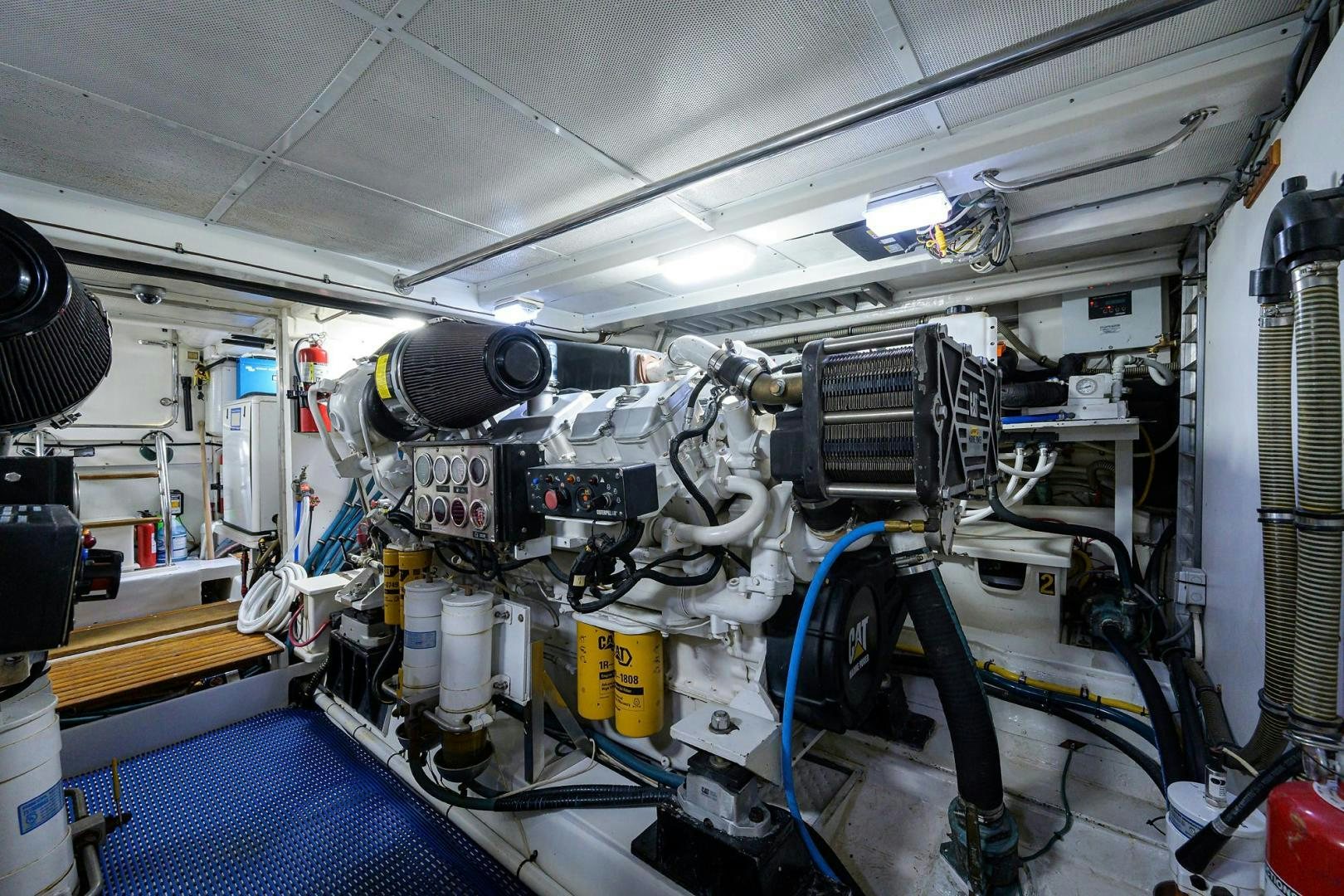 a large machine with wires aboard HARD TIMES NAME RESERVED Yacht for Sale