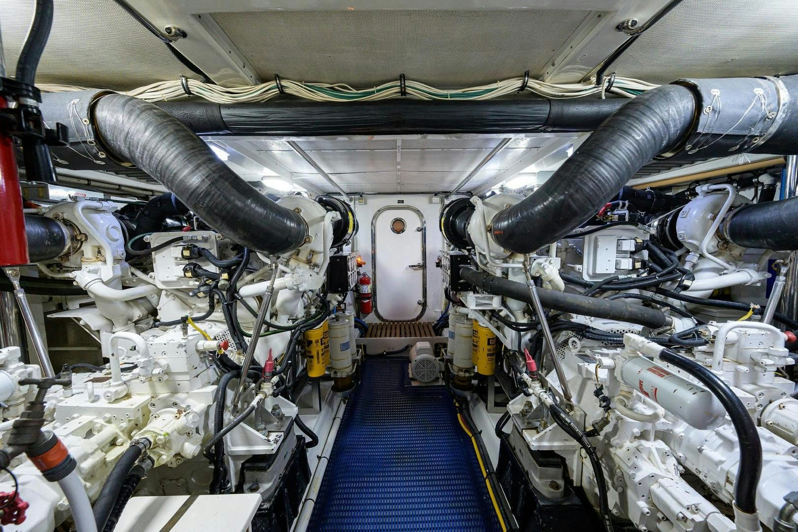 a close-up of a car engine aboard HARD TIMES NAME RESERVED Yacht for Sale