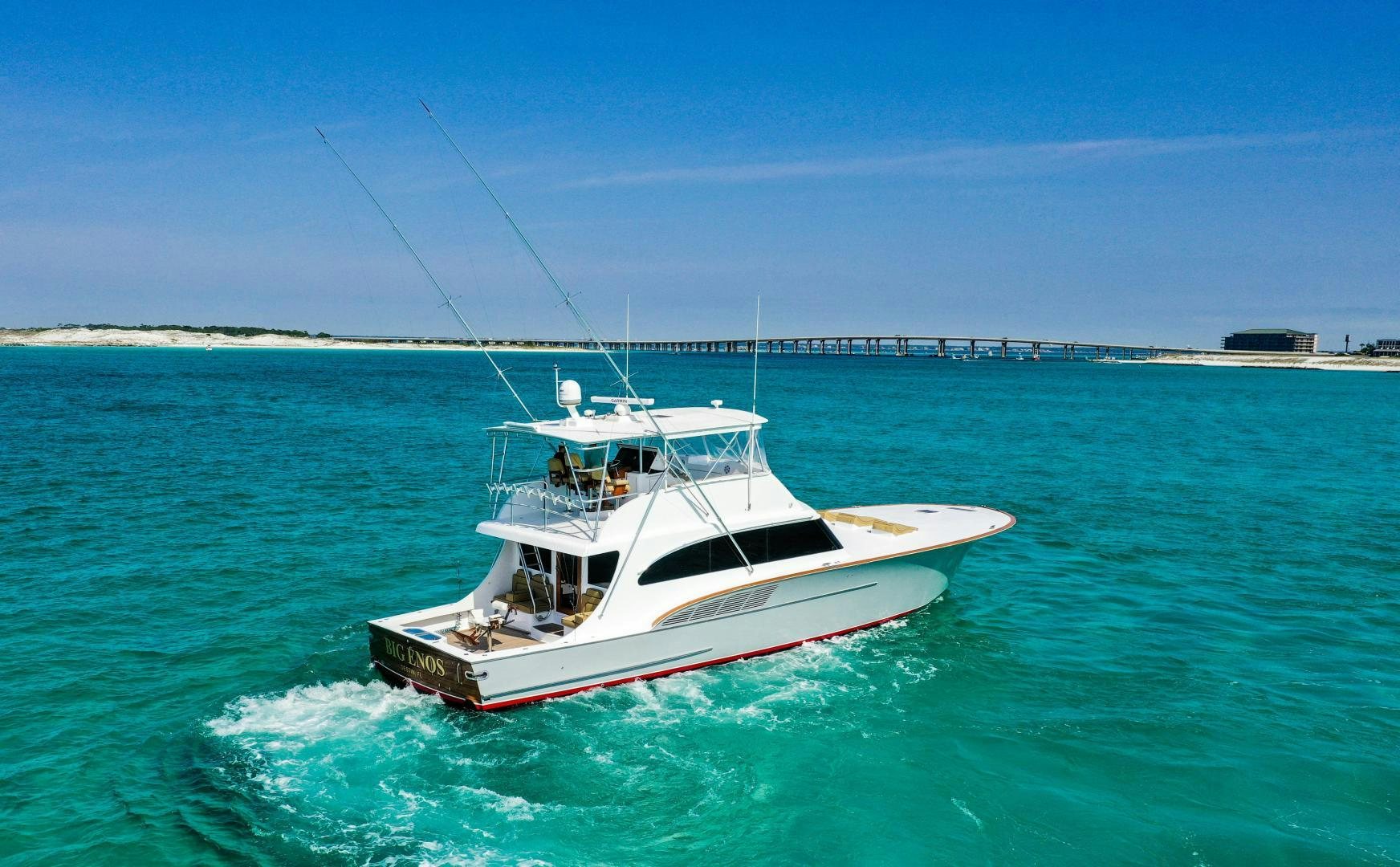 a boat on the water aboard BIG ENOS Yacht for Sale