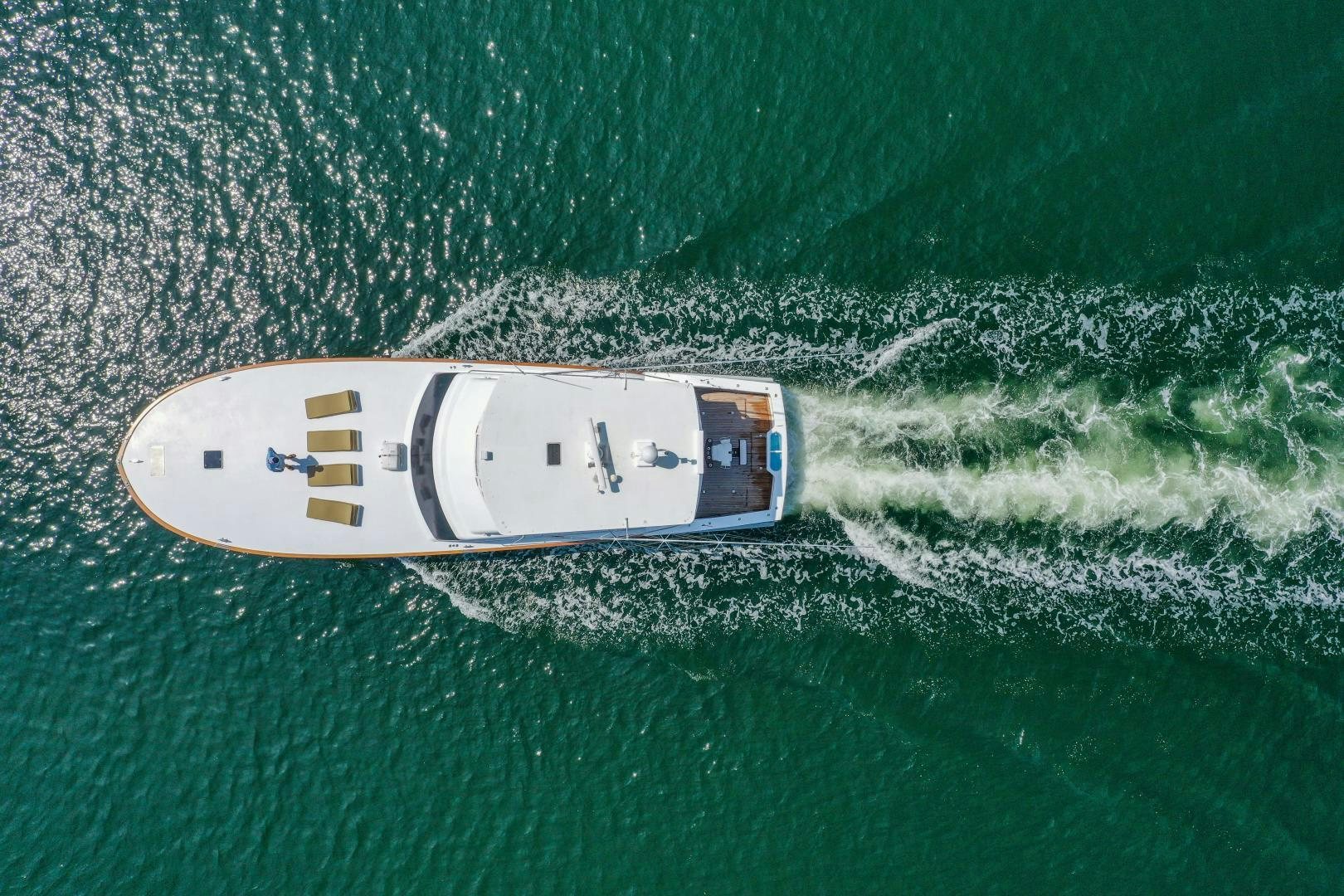 a white object on a green surface aboard BIG ENOS Yacht for Sale