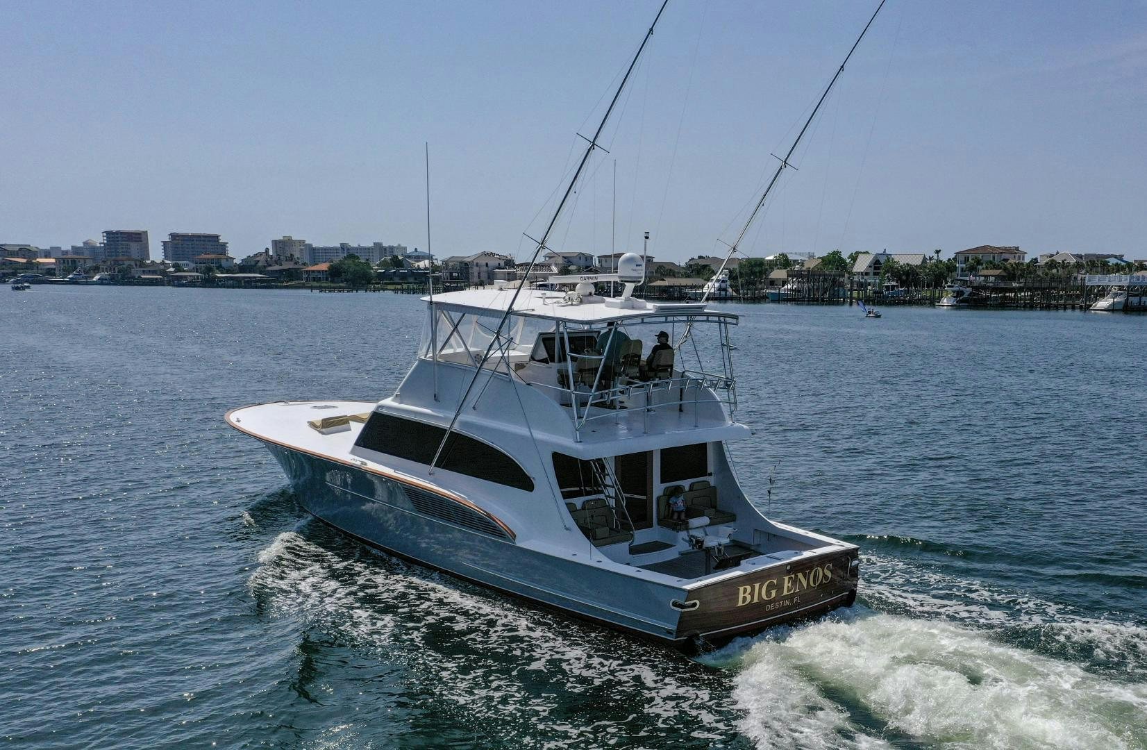a boat sailing on the water aboard BIG ENOS Yacht for Sale