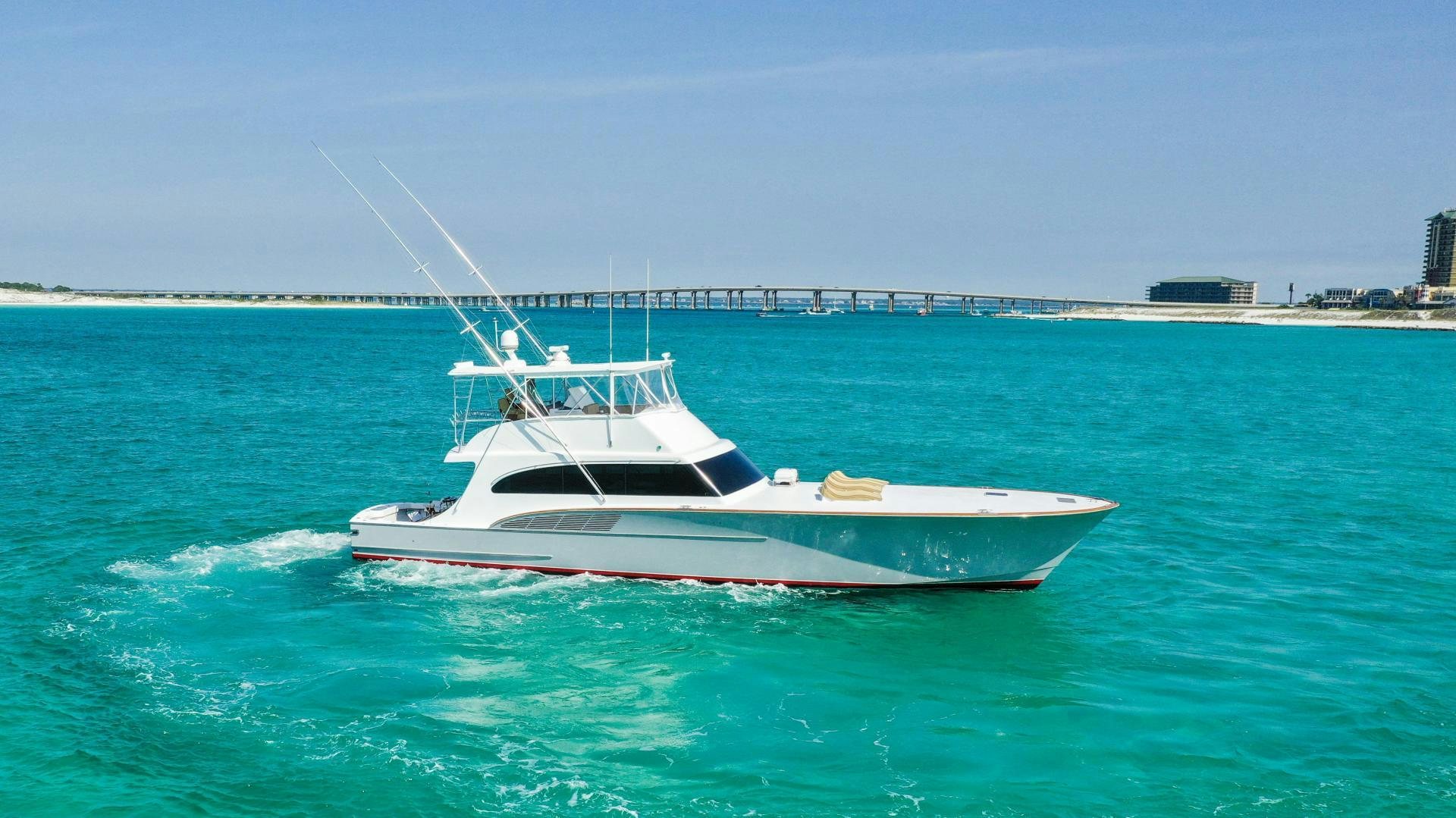 a boat in the water aboard BIG ENOS Yacht for Sale