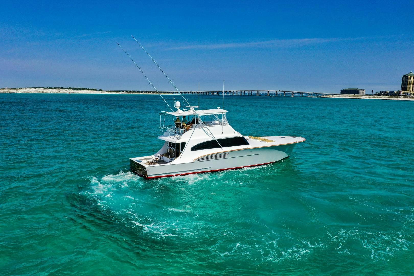 a boat in the water aboard BIG ENOS Yacht for Sale