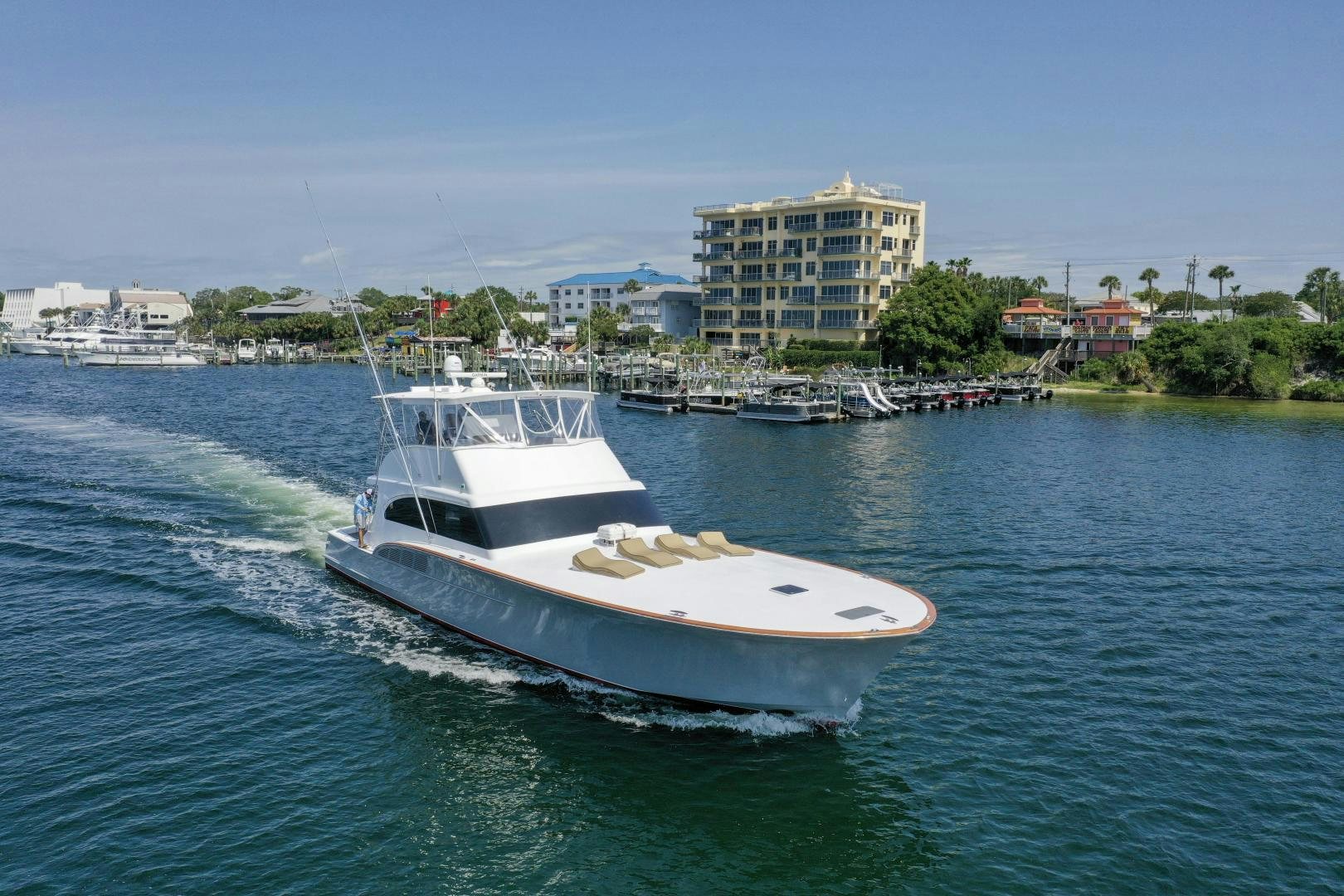 a boat in the water aboard BIG ENOS Yacht for Sale