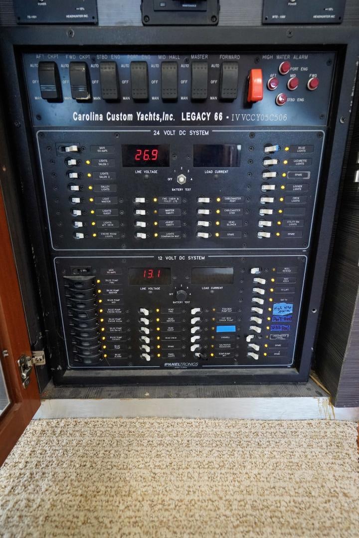 a black electronic device aboard BIG ENOS Yacht for Sale