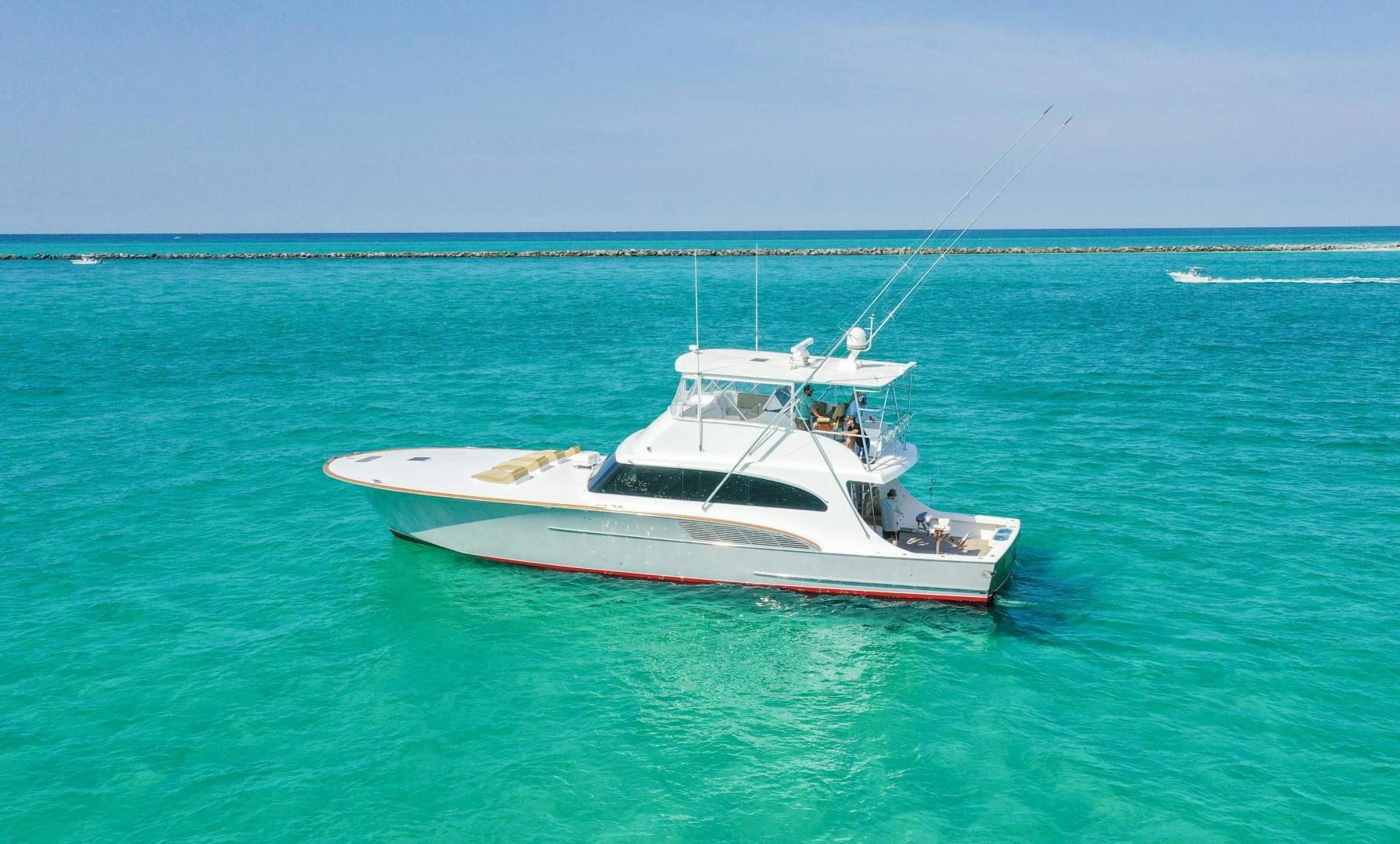 a boat in the water aboard BIG ENOS Yacht for Sale