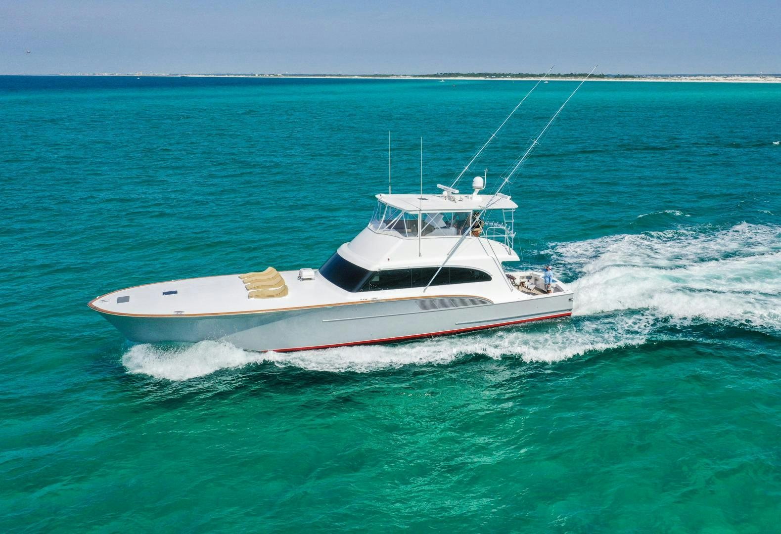 a boat in the water aboard BIG ENOS Yacht for Sale