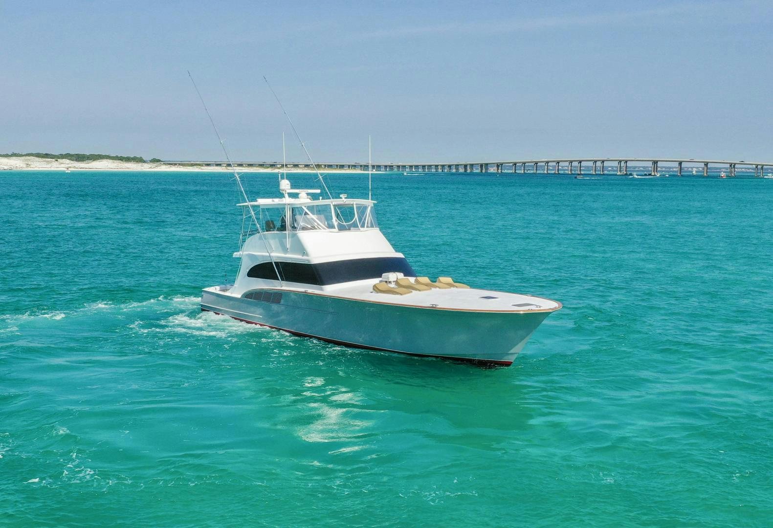 a boat in the water aboard BIG ENOS Yacht for Sale