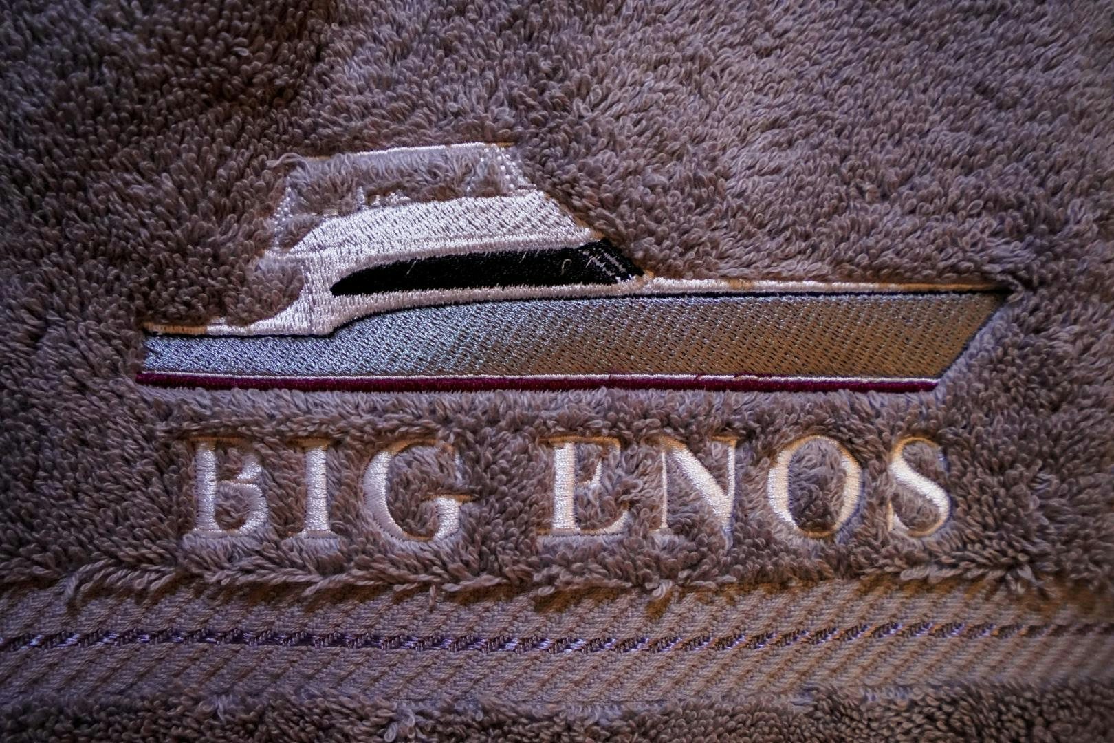 a close-up of a belt aboard BIG ENOS Yacht for Sale
