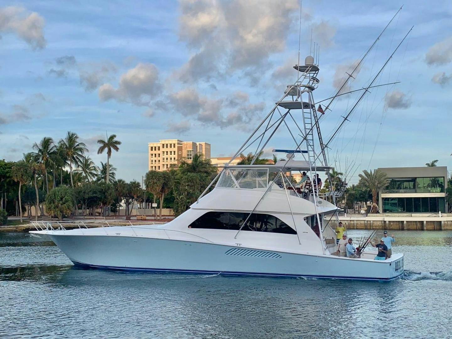 a boat in the water aboard REEL ESTATE Yacht for Sale