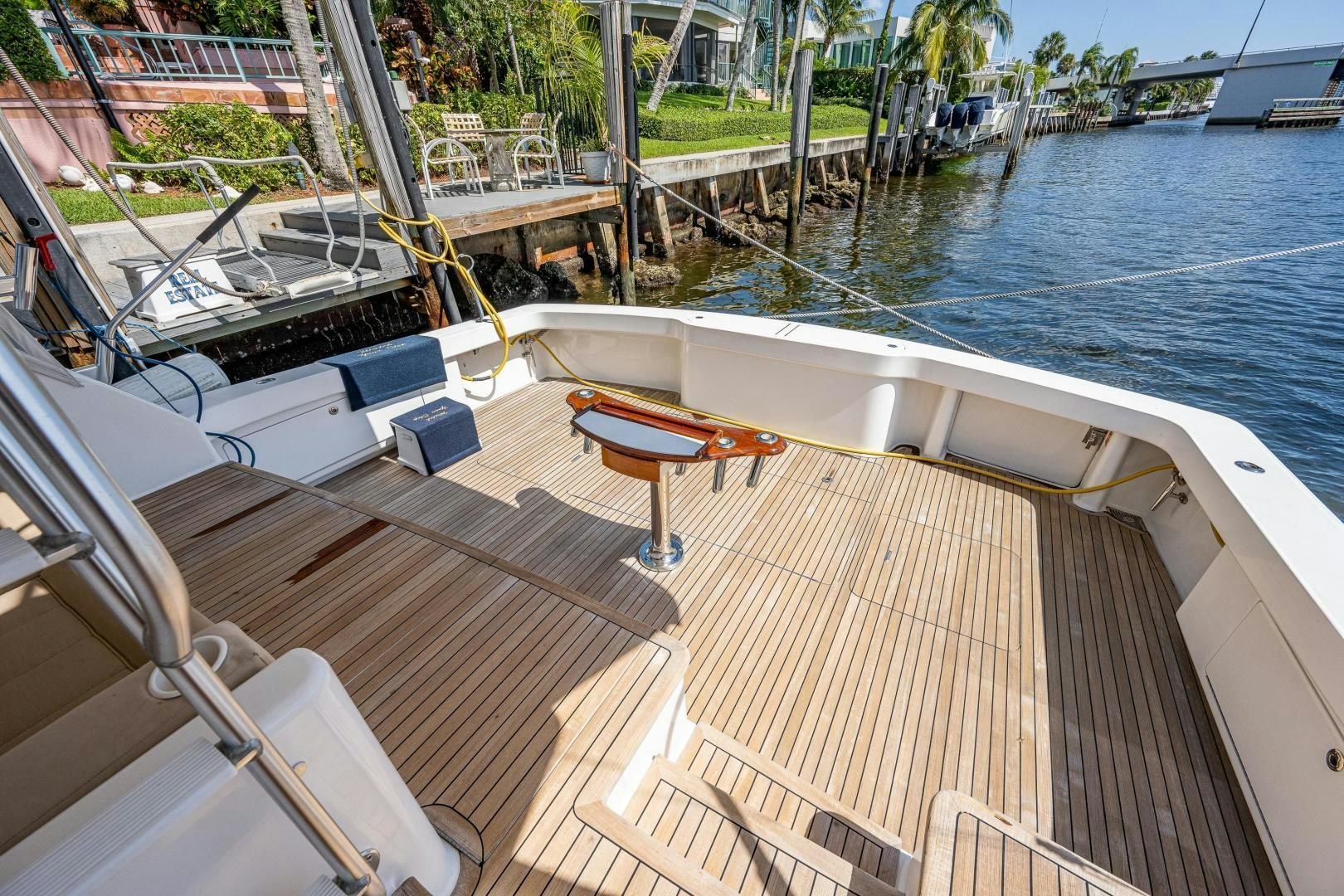 a deck on a boat aboard REEL ESTATE Yacht for Sale