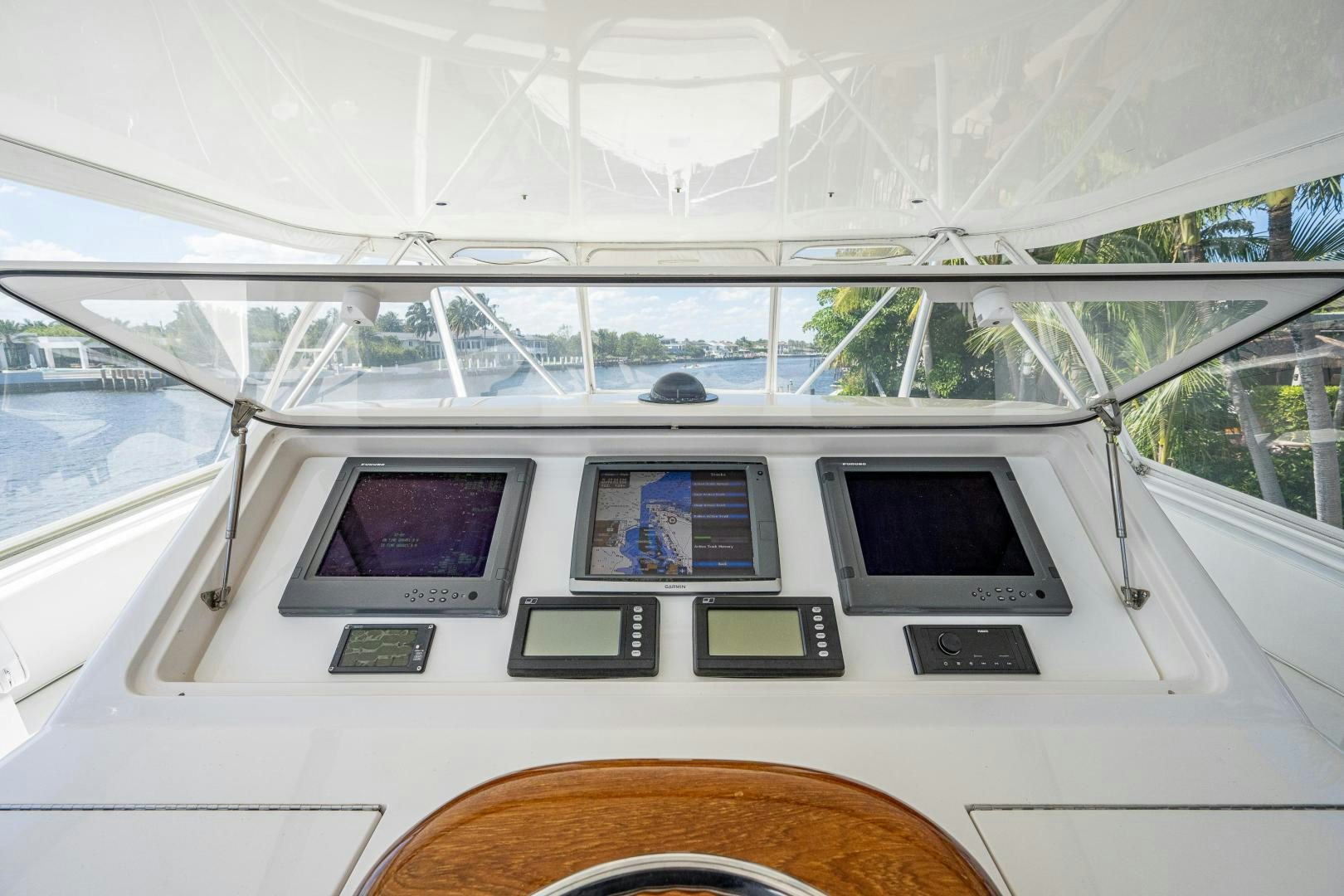 inside of a white tent aboard REEL ESTATE Yacht for Sale