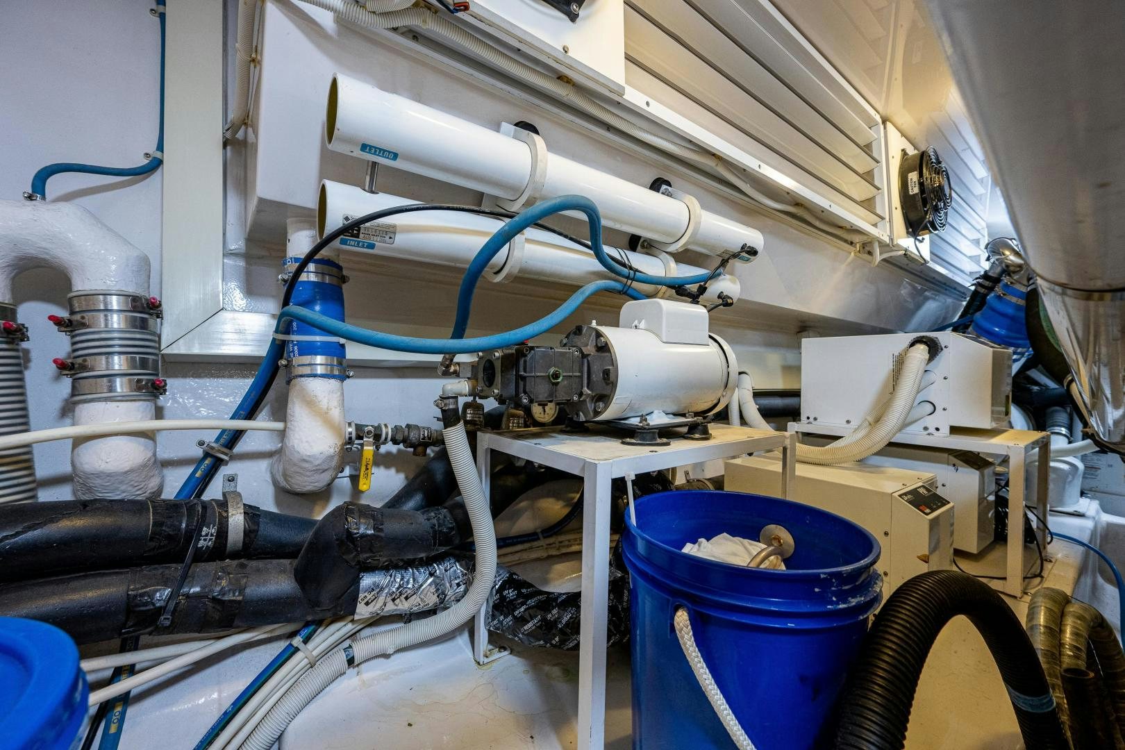 a machine with pipes aboard REEL ESTATE Yacht for Sale