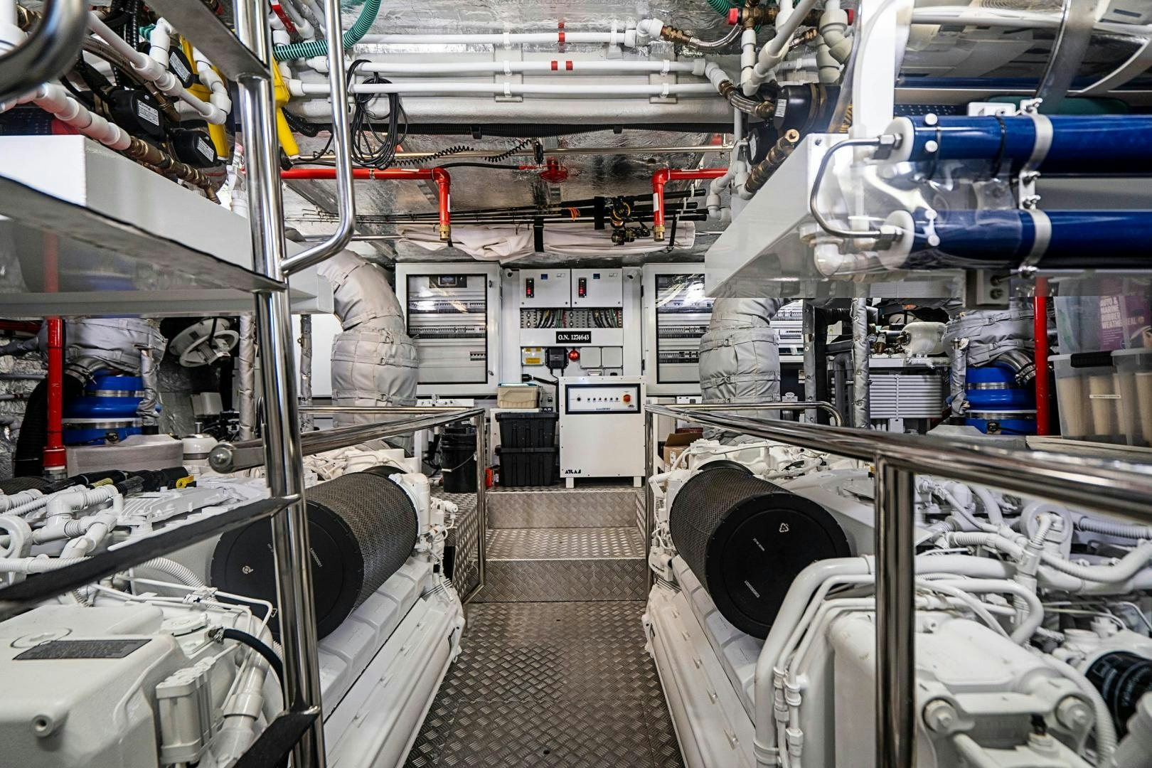 a room with machinery aboard QUANTUM Yacht for Sale