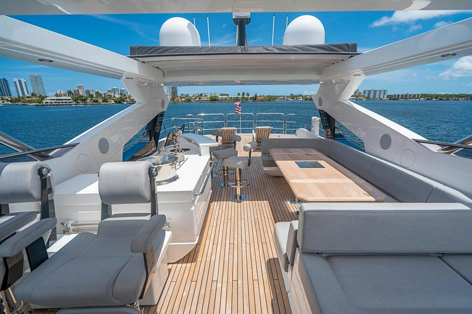 a deck of a boat aboard QUANTUM Yacht for Sale