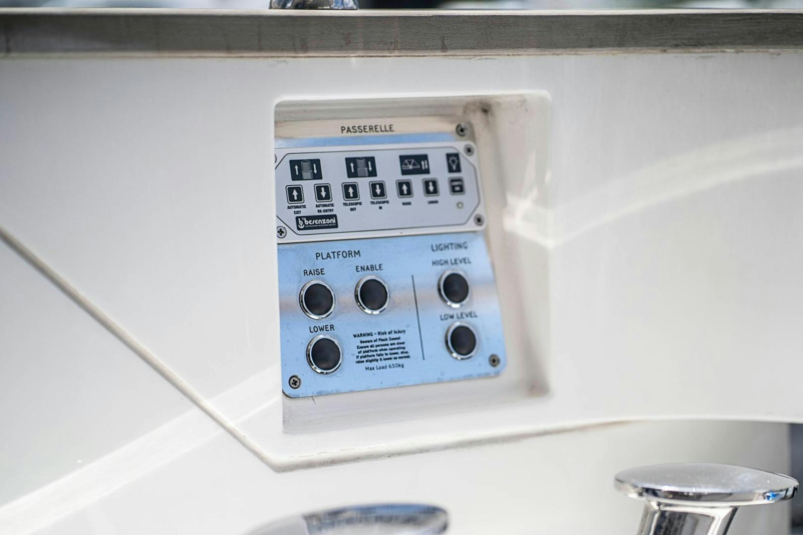 a white electrical box aboard QUANTUM Yacht for Sale