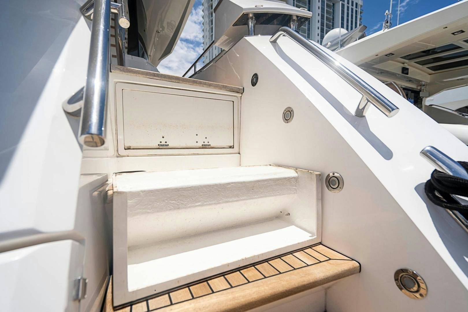 a machine with a metal frame aboard QUANTUM Yacht for Sale