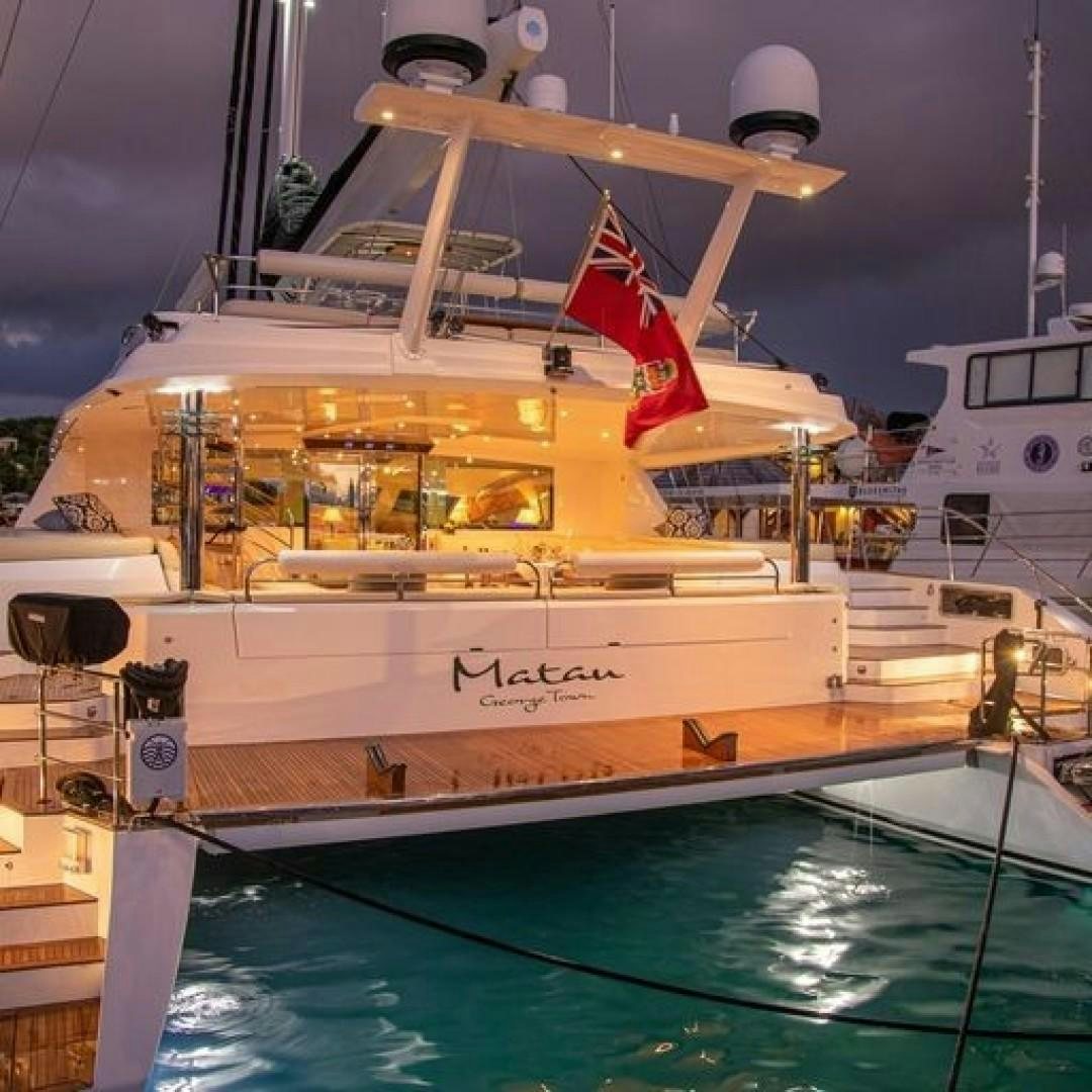 a boat in the water aboard MATAU Yacht for Sale