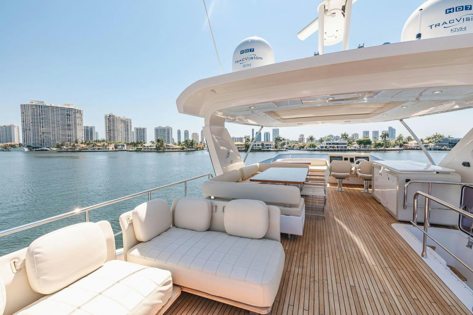 a boat on a deck aboard MIREYA Yacht for Sale