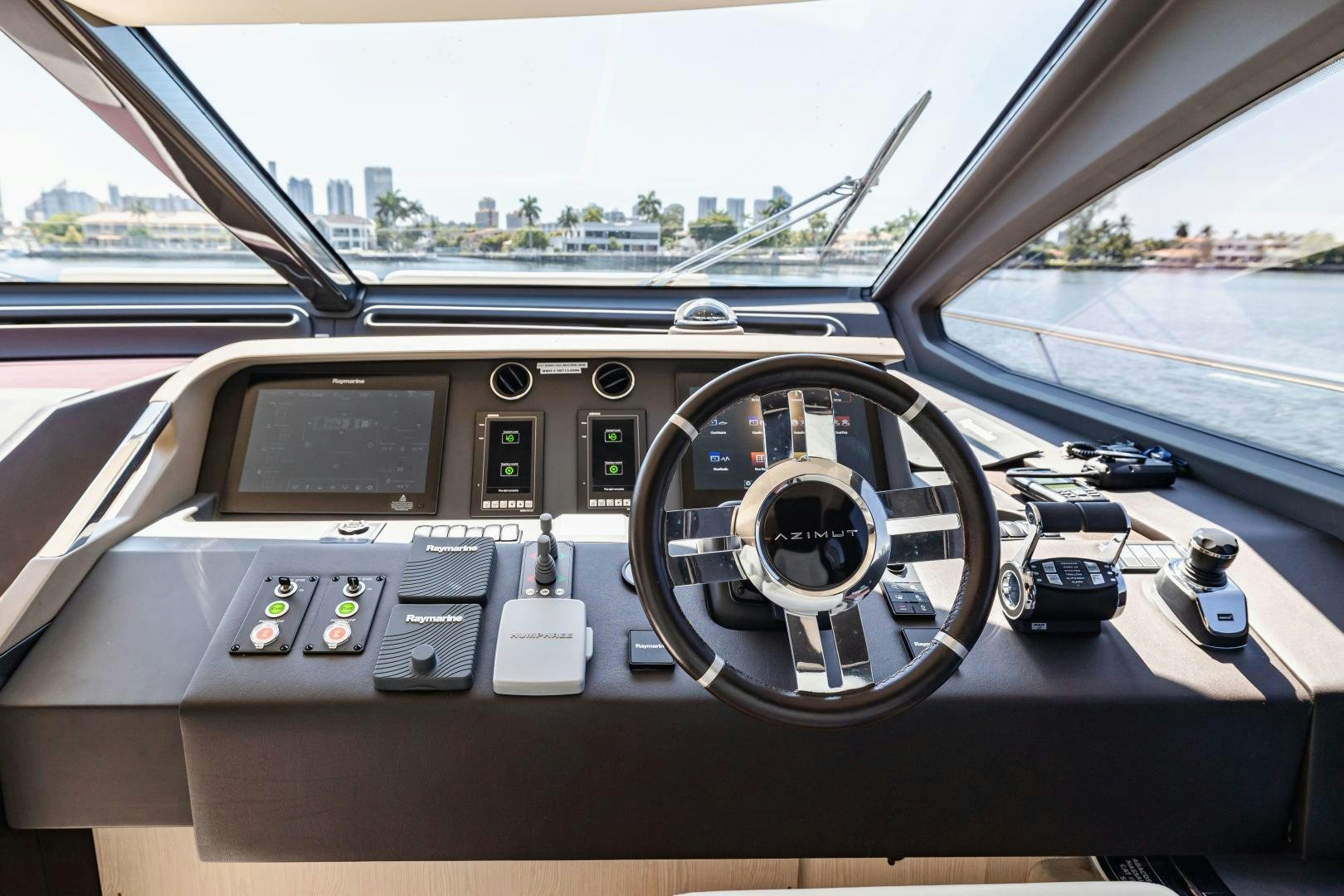 inside of a car aboard MIREYA Yacht for Sale