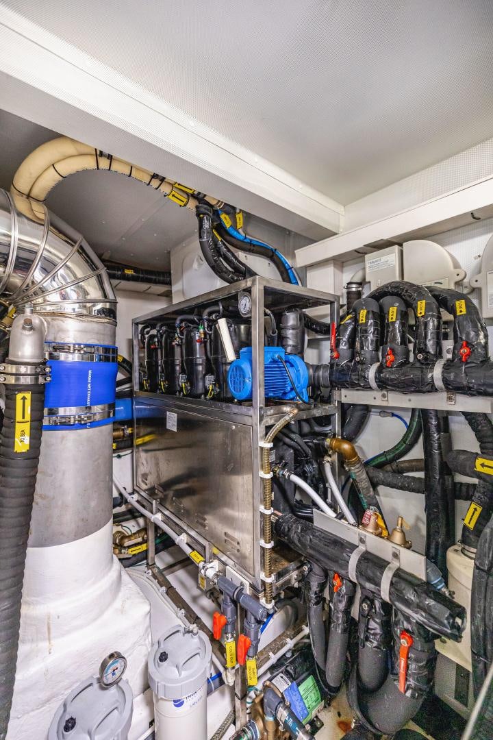 a large room with machinery aboard MIREYA Yacht for Sale