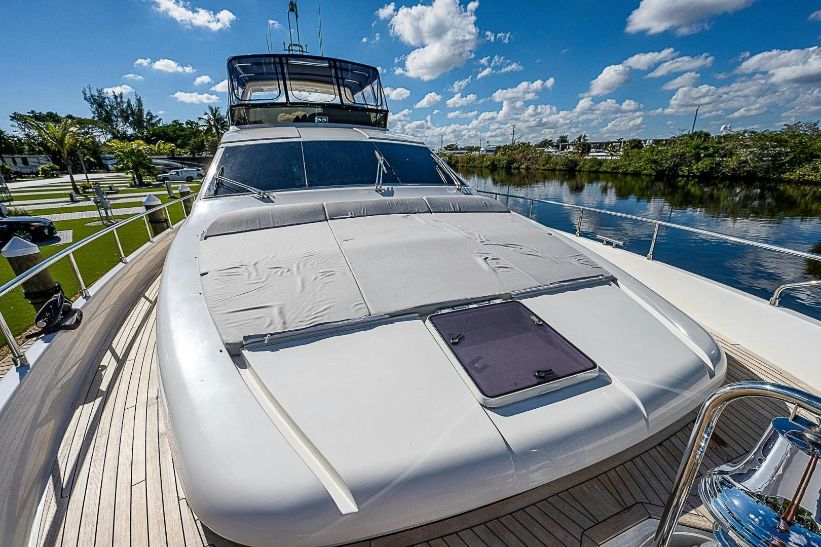 a boat on a dock aboard LA BELLA VITA Yacht for Sale