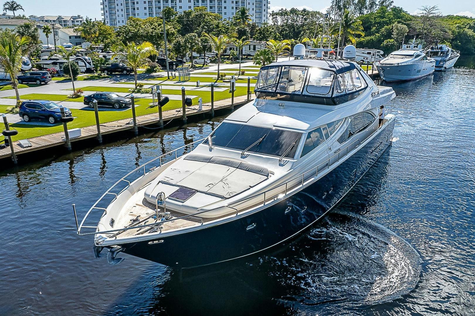 a boat in the water aboard LA BELLA VITA Yacht for Sale