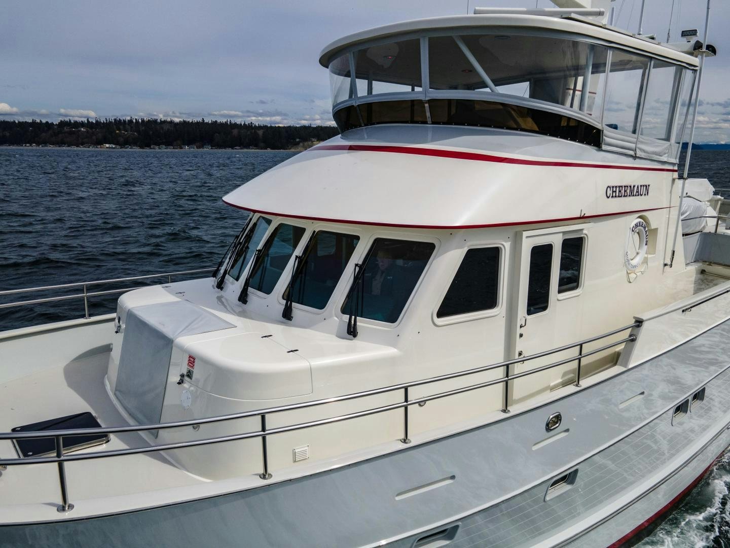 a boat on the water aboard CHEEMAUN Yacht for Sale