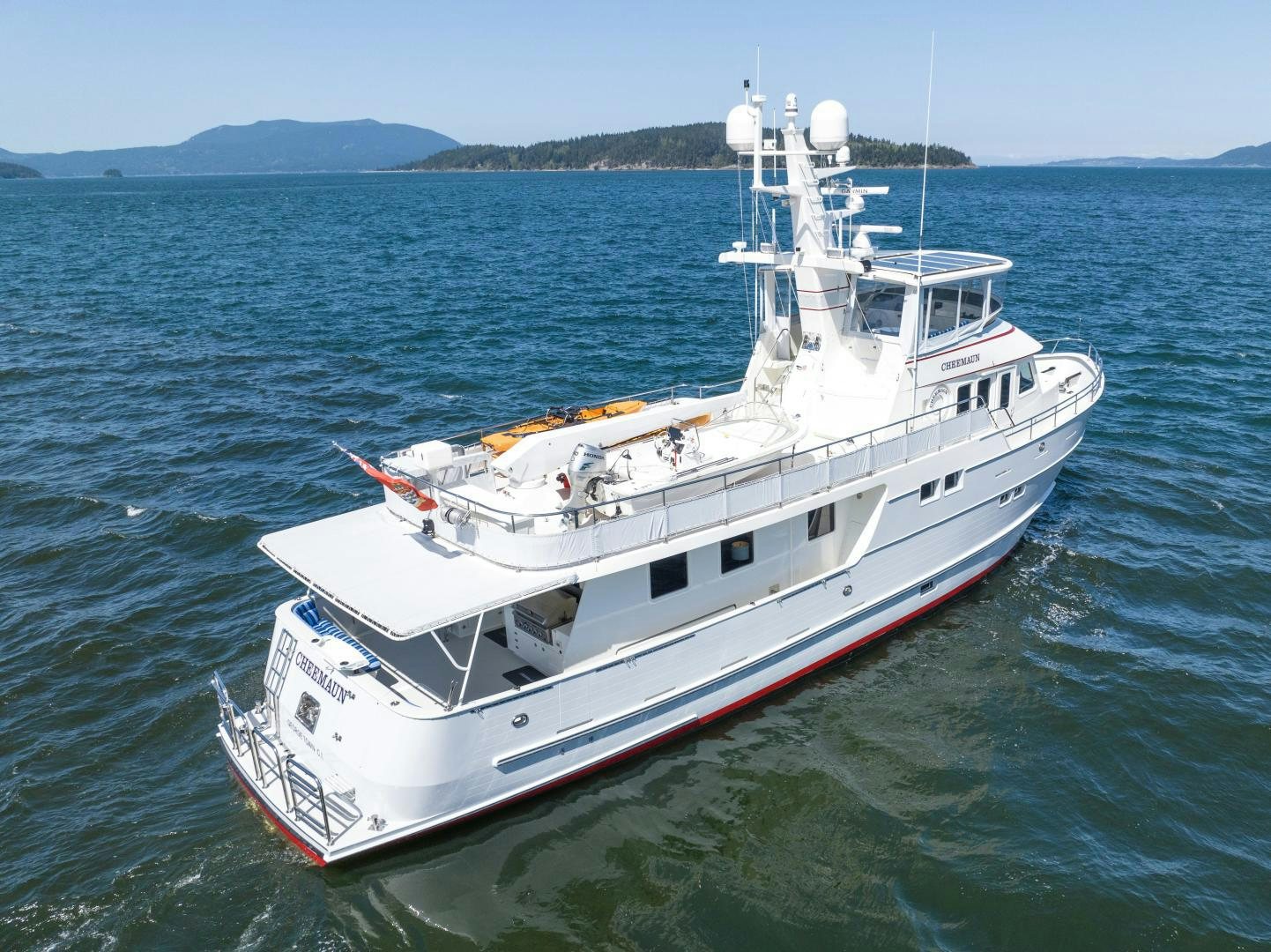 a boat in the water aboard CHEEMAUN Yacht for Sale