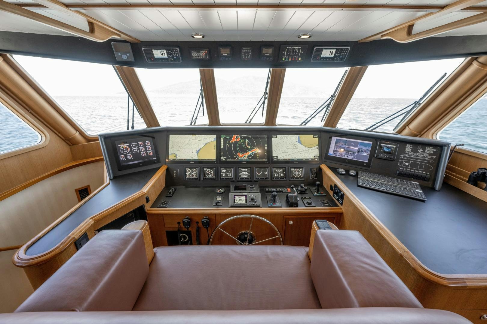 a vehicle with many monitors and controls aboard CHEEMAUN Yacht for Sale