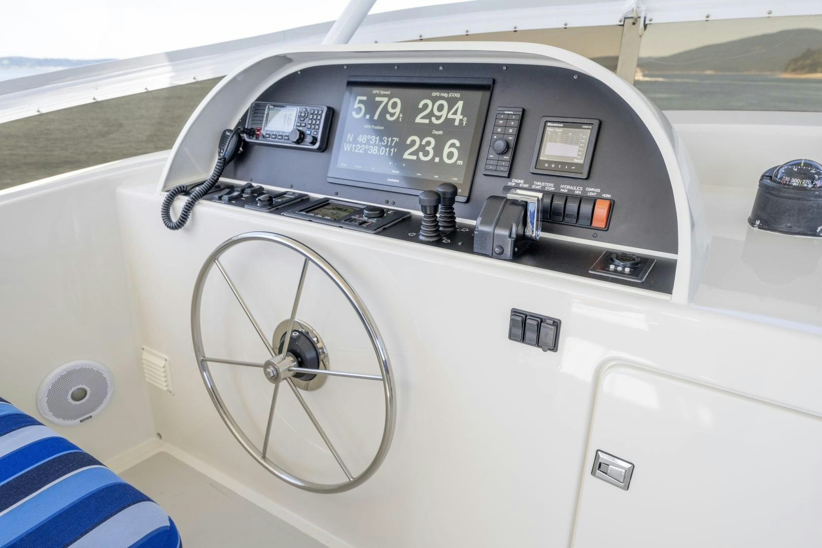 the inside of a car aboard CHEEMAUN Yacht for Sale