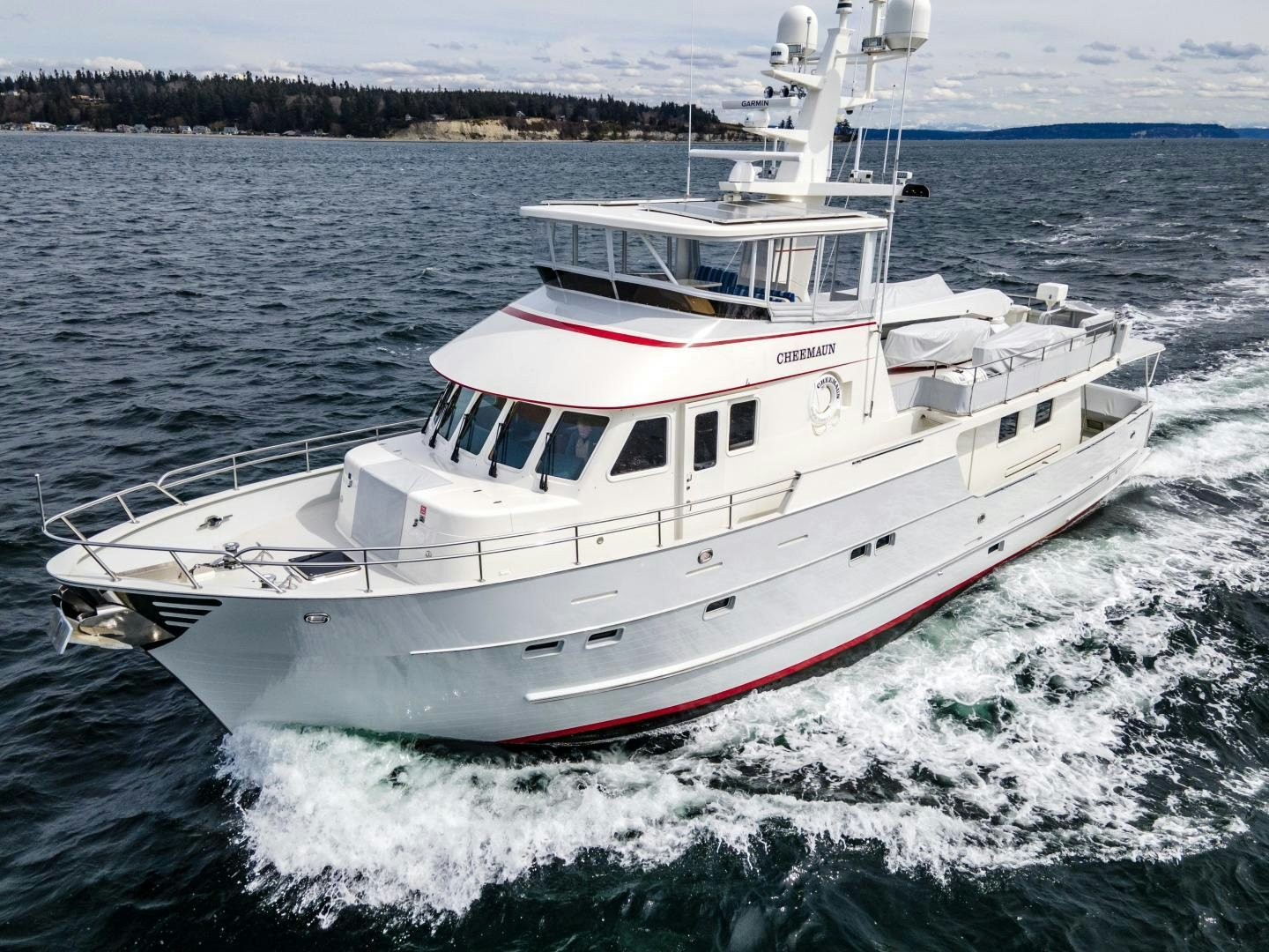 a boat on the water aboard CHEEMAUN Yacht for Sale