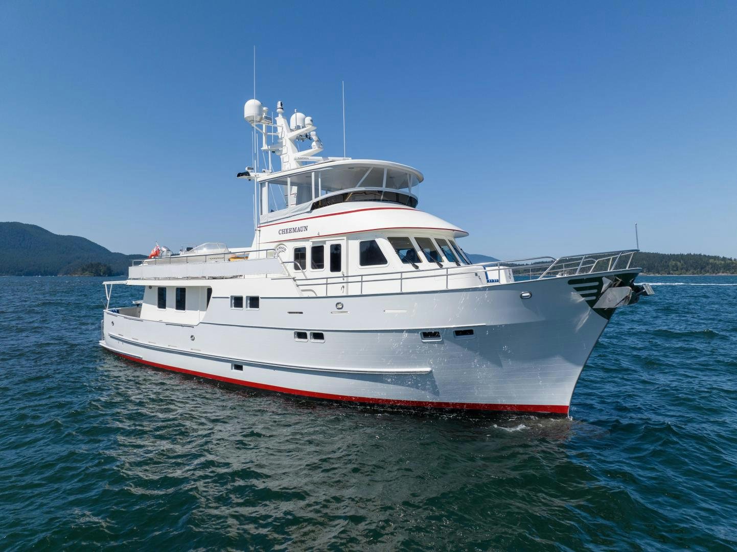 a boat in the water aboard CHEEMAUN Yacht for Sale