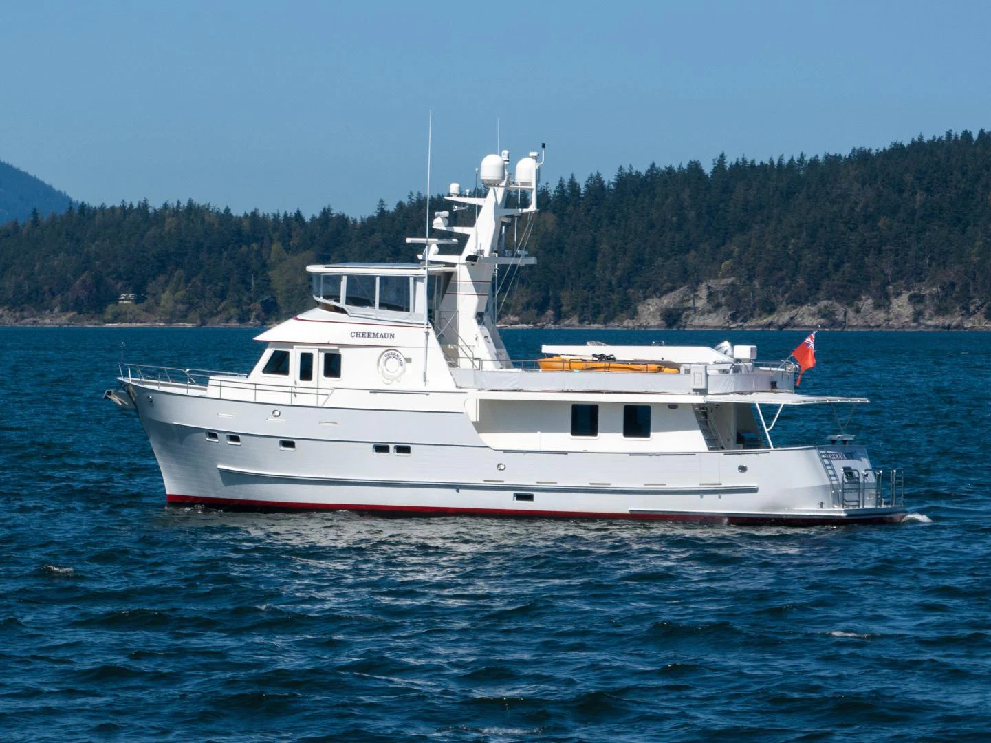 a boat on the water aboard CHEEMAUN Yacht for Sale