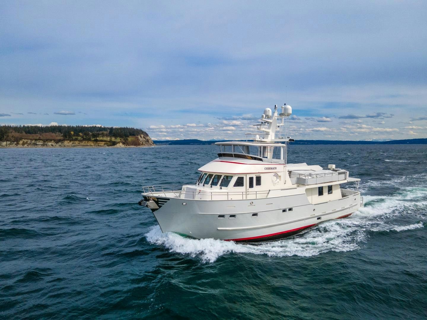 a boat on the water aboard CHEEMAUN Yacht for Sale