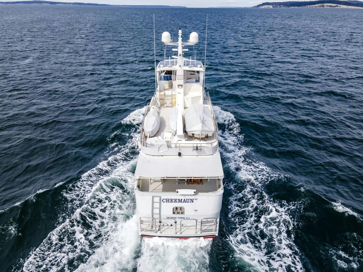 a ship in the water aboard CHEEMAUN Yacht for Sale