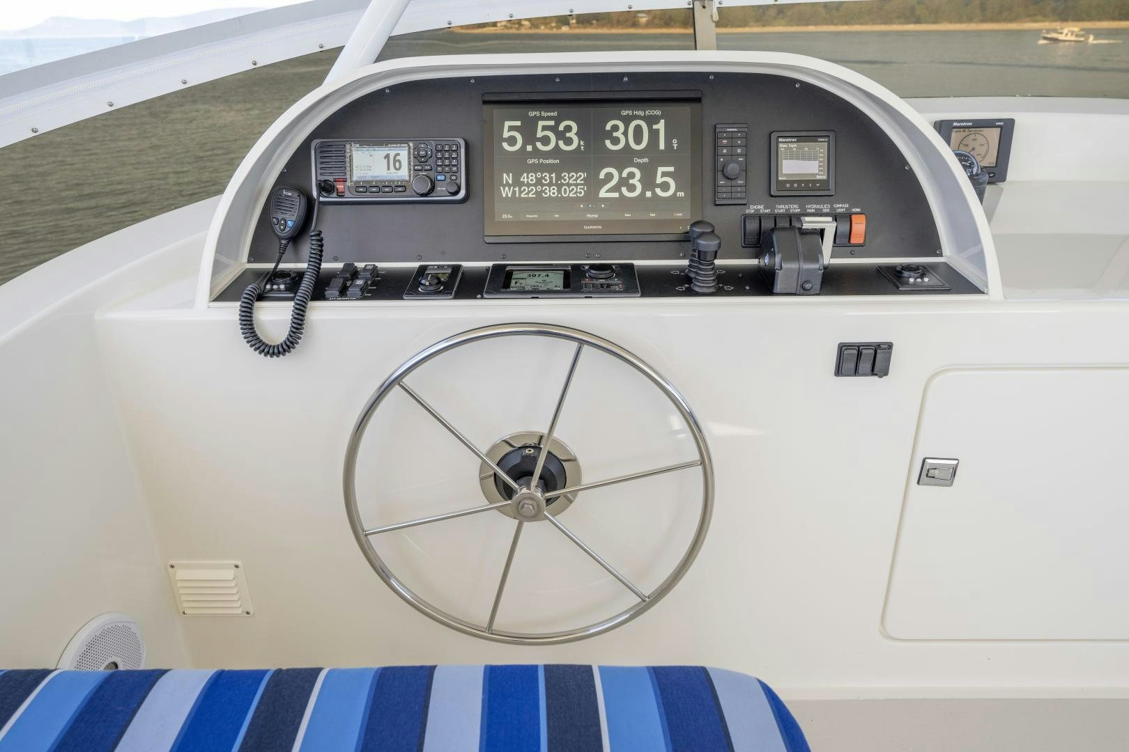 the inside of a car aboard CHEEMAUN Yacht for Sale