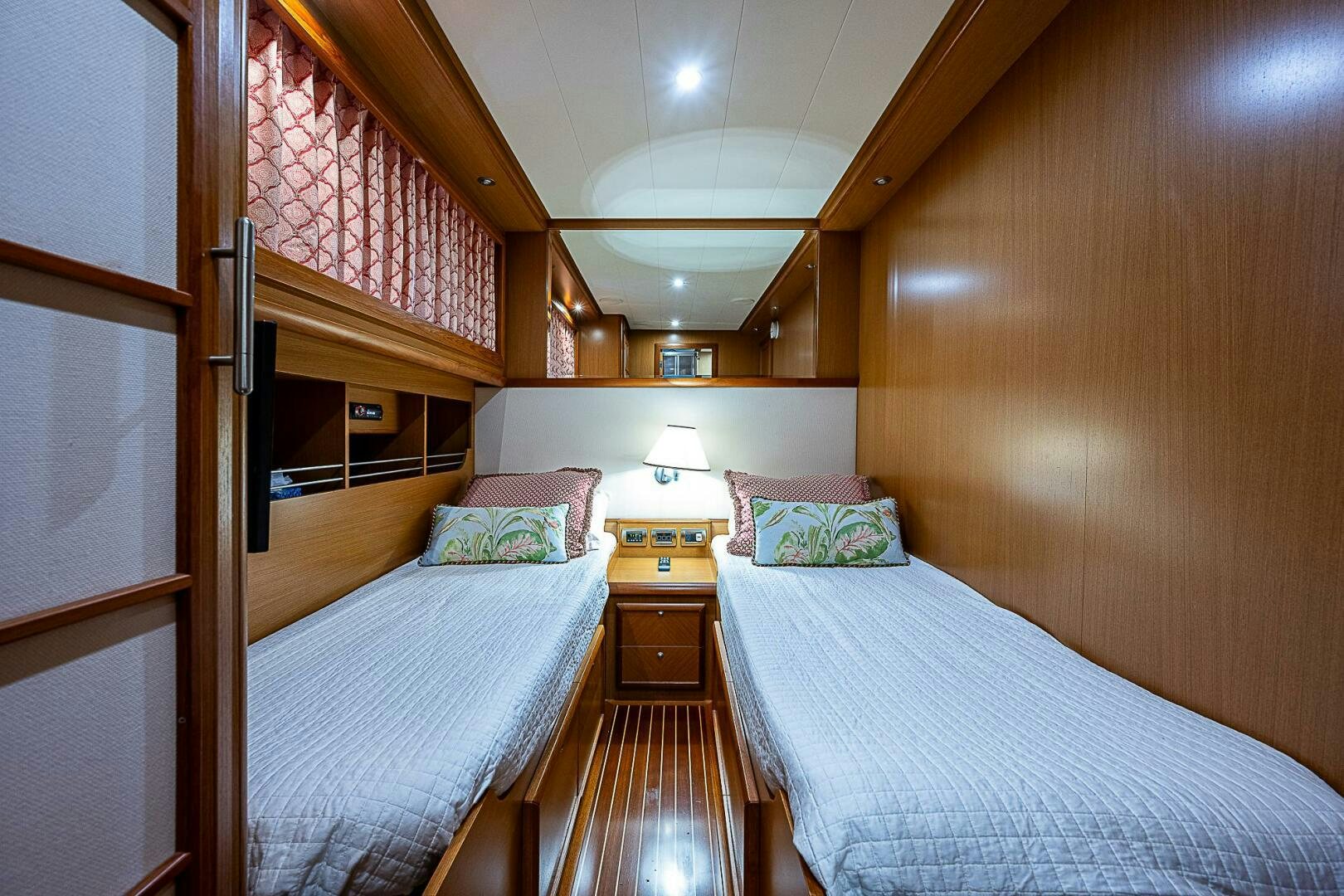 a room with two beds aboard KNOT NANNY'S Yacht for Sale