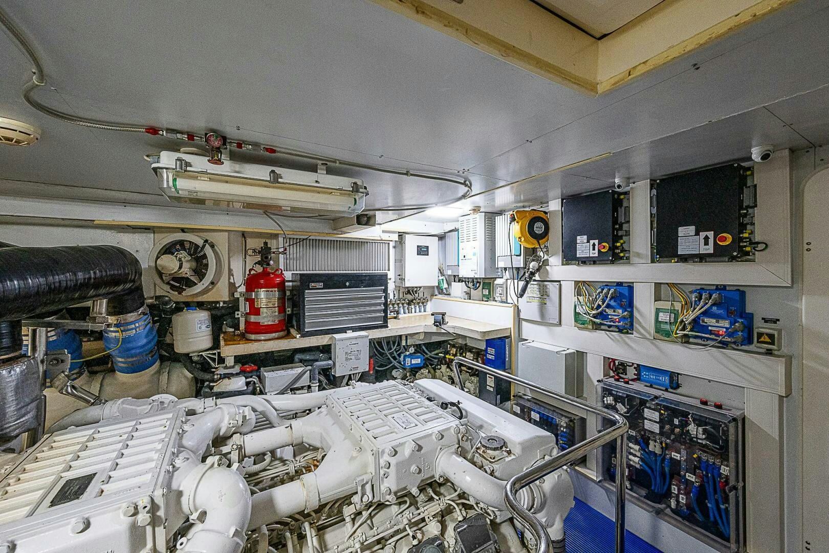 a room with machinery and equipment aboard KNOT NANNY'S Yacht for Sale