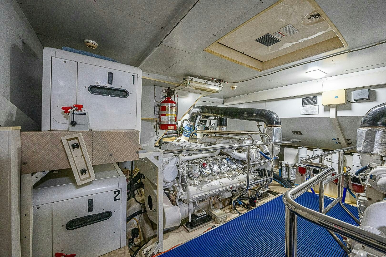 a room with machinery and equipment aboard KNOT NANNY'S Yacht for Sale