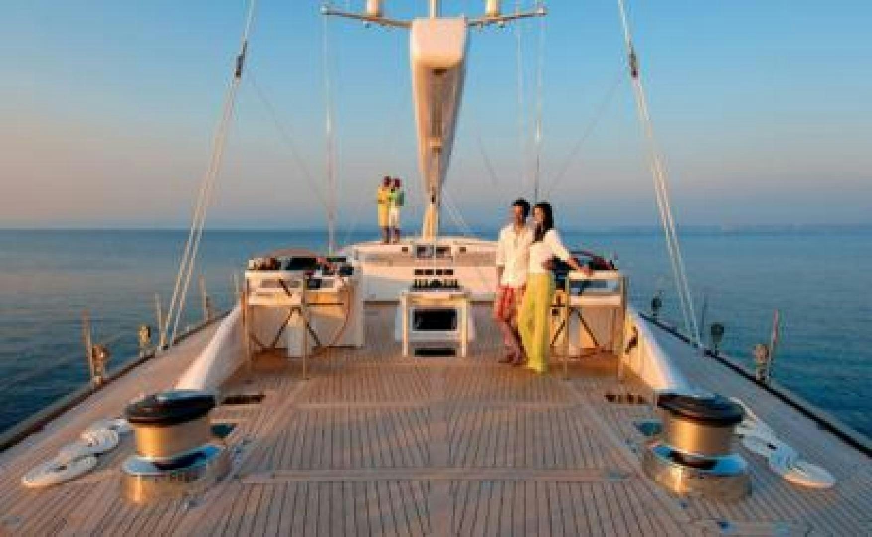 a group of people on a boat aboard ARISTARCHOS Yacht for Charter